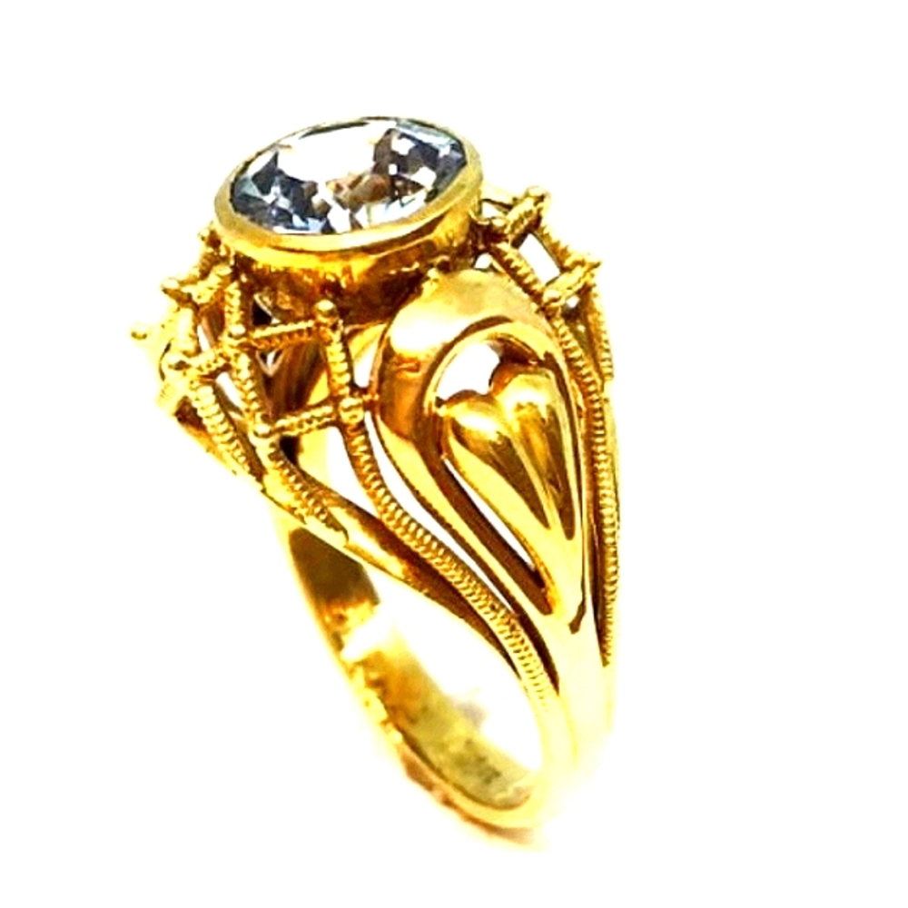 SOLD IN OUR STORE 18K Immortality Open Work Bezel Spinel - Picture 2 of 6